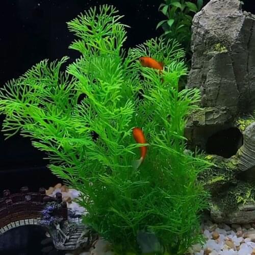 Artificial Underwater Landscape Plants Aquarium Fish Tank Green Purple Water Weeds Grass Flower Viewing Decoration