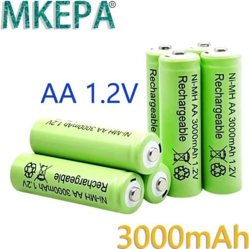 AA 3000 mAh 1.2 V Quality rechargeable battery AA 3000 mAh Ni-MH rechargeable 1.2 V 2A battery