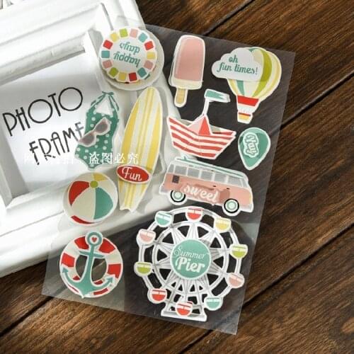 KSCRAFT Happy Day 3D Stickers to DIY Gift/Photo Album/ Scrapbooking/Baby Shower Decoration Kids Craft 1pcs/lot