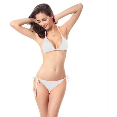 String bikini 2020 swimwear women swimsuit bikinis set biquini swimm suit Sexy fashion Solid color classic Hanging neck Lace up