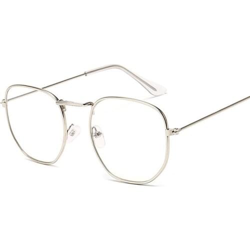 Small Hexagon Alloy Gold Frame Glasses 2020 Classic Retro Optics Eyeglasses Transparent Clear Lens Women Men Espectacles Female