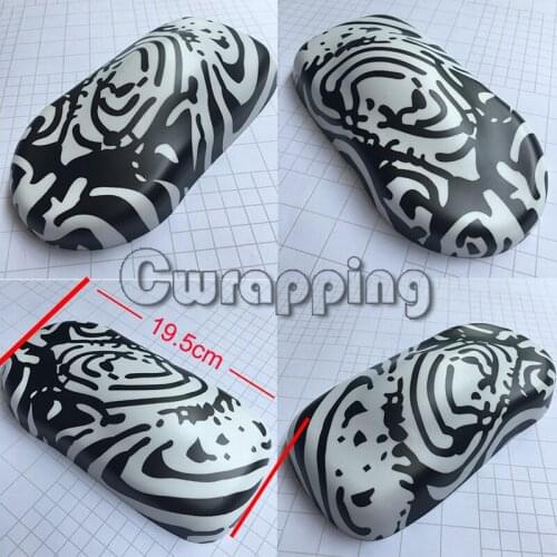 Motorcycle Scooter Decal Film Black White Circle Camouflage Vinyl Car Wrap Vehicle Vinyl Sticker Adhesive Sheets