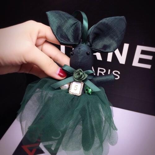 Soft beauty beautiful long ears Dress rabbit plush toy cute princess dress rabbit Bouquet Key chain TOY