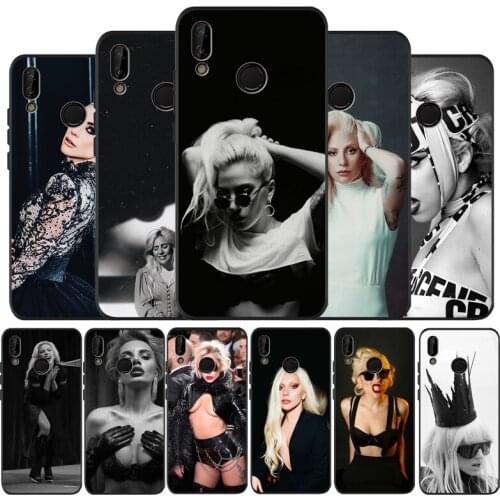 Lady gaga Soft Silicone black Phone Case For Huawei P9 P10 P20 P30 P40 lite P20 P30 P40 pro Y9 Y6 P smart 2019