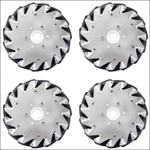 A set of 152mm Aluminium Mecanum wheels (4 pieces) 14101