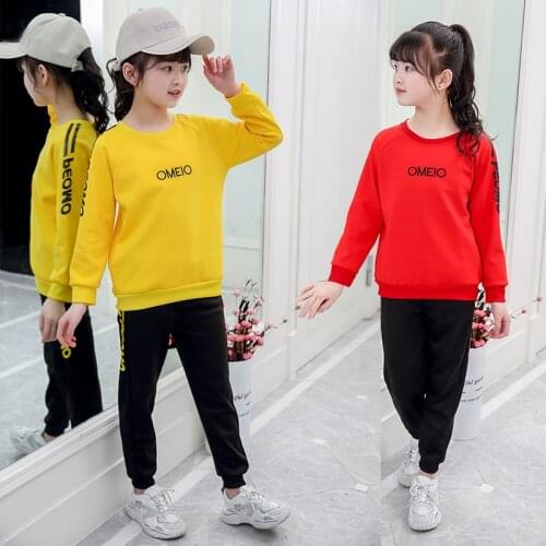 Girls Clothing 2021 Autumn Spring Long Sleeve Shirts + Pants Suits Girl Kids Clothes Teen Children Clothing 5 6 7 8 9 10 12 Year