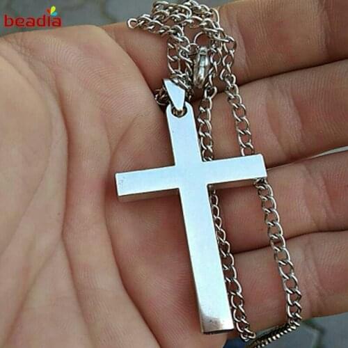 Black/GoldCross Shape Pendent Necklace Hot Fashion Jewelry Hollow Style For DIY Women Girl Birthday Gift Party