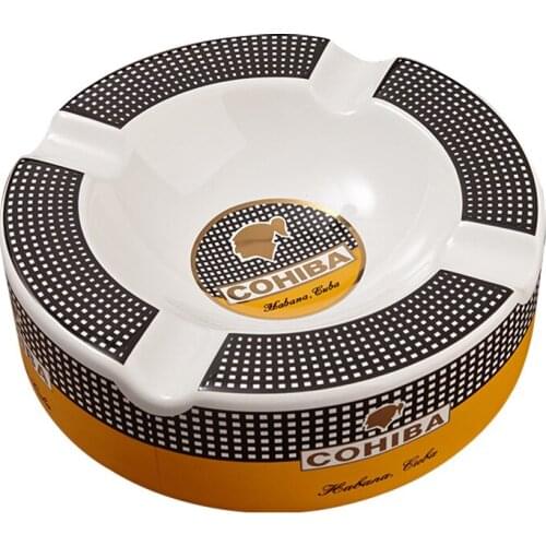 Bone china ashtray cigar four middle round ashtray creative ceramic ashtray