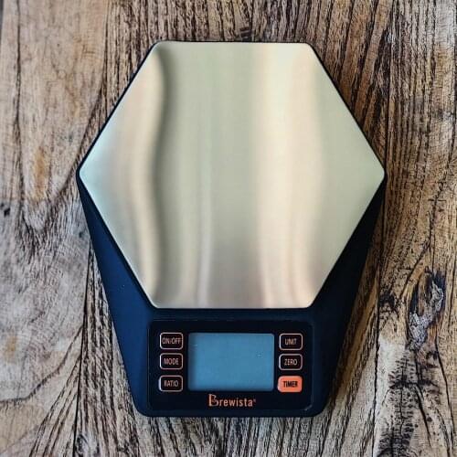 Rechargeable electronic scale coffee scale high percision Water-powder ratio Hexagonal digital scale for drip coffee