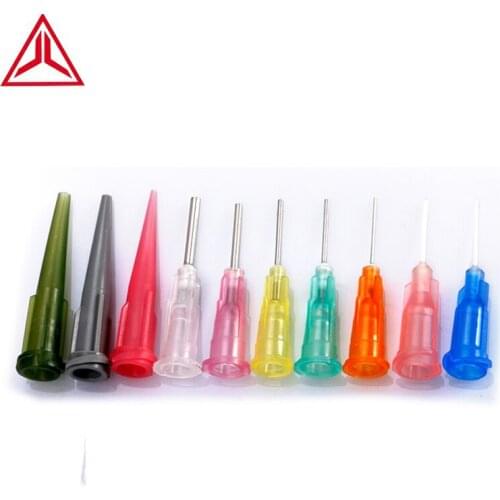 Plastic Industrial Syringe PP Applicator Tips 18G Protecting Adhesive Glue Dispensing Needle Flat Blunt Nozzle Tips