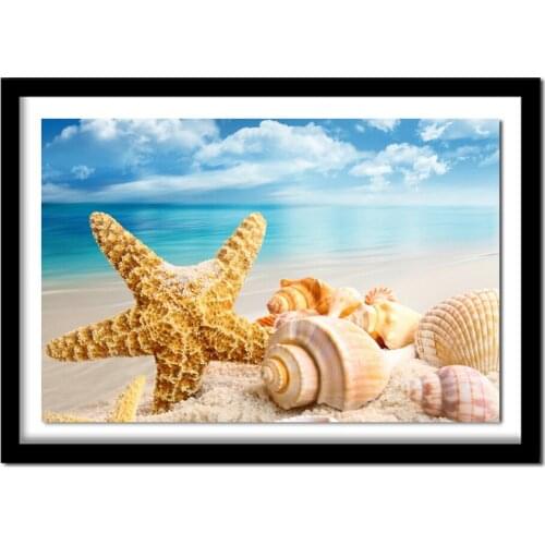 Full Round Diamond Painting Embroidery Sea Picture of Rhinestones Resin Diamond Cross Stitch Landscape Patterns