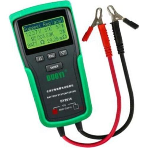 Car Motorcycle Battery Tester DY2015 Electric Vehicle Capacity Tester 12V60A Battery Meter Charge Cranking Test Tools