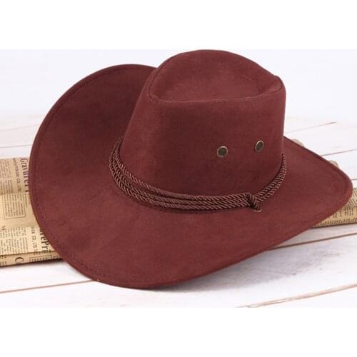 Wide Edge Hat Casual Foldable Cowboy Sun Shield Artificial Leather Summer Western #734