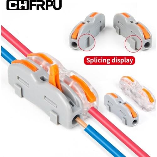 Wire Connectors 221/222/223P Splicable Wire Cable Connectors Universal Conductor Push-in Terminal Block 10/30/50pcs