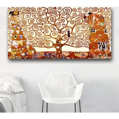 Modern Wall Art Tree Of Life Gustav Klimt Wall Pictures For Living Room Canvas Painting Decorative Printed Art Drop shipping