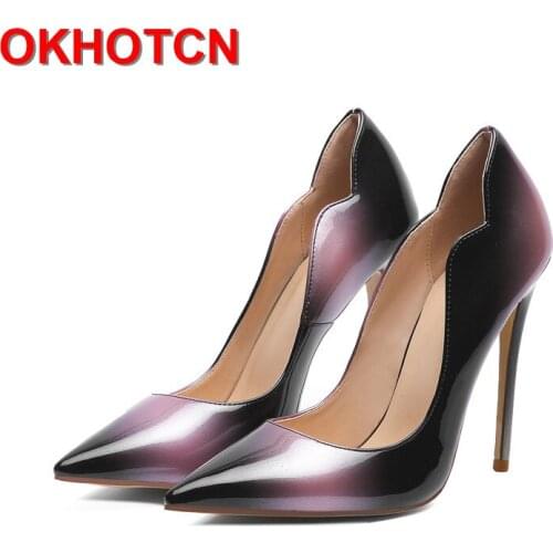Kate High Heels Wave Shoes Women Wedding Shoes Big Size 35-45 Sexy Stiletto Metal Heels Luxury Shallow Pumps Woman Mixed Colors