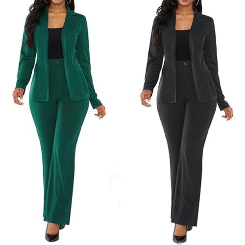 High Quality Suit Pants Two-Piece Suit Plus Size Women XL 2021 New Formal Ladies Blazer Business Casual Trousers Woman Clothes