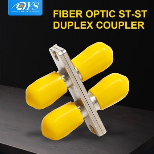 10pcs ST TO ST Duplex Fiber Optic Adapter Optical Fibre Coupler Ceramic Sleeve