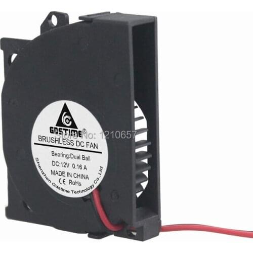 2 Pcs Lot Gdstime 5010B 50mm 50x10mm 5cm DC 12V 2P Ball-bearing Cooling Blower Fan