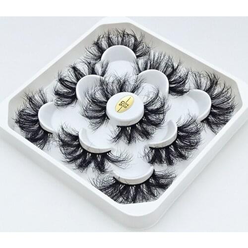 5 Pairs 10-25mm 3d Mink Lashes Bulk Faux with Custom Box Wispy Natural Mink Lashes Pack Short Wholesales Natural False Eyelashes