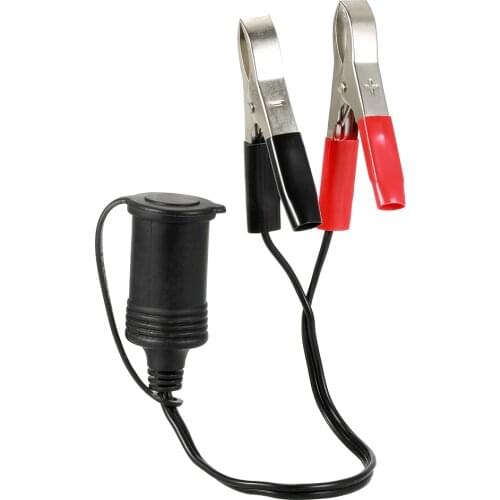 Car Cigarette Lighter Power Socket Adapter Plug 12 V Battery Terminal Clip-on Car Emergency Batery Line Cigarette Light Power