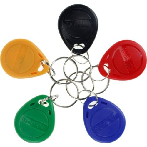 10pcs RFID keyfobs 125KHz rfid key fobs keychains NFC tags TK4100 nfc rfid keycard for entry access control system 5 colors