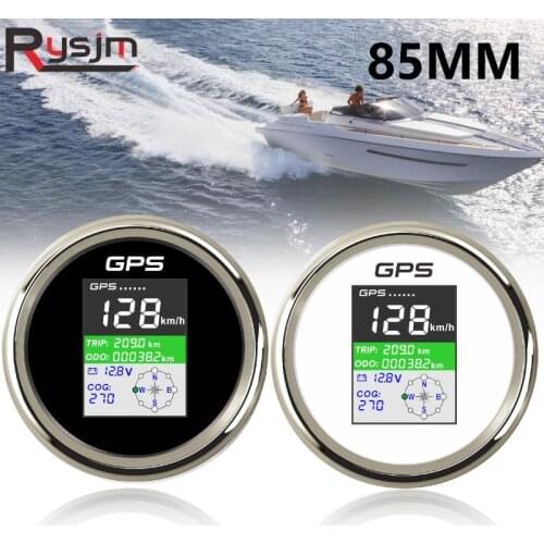 52mm 2'' Waterproof TFT Screen GPS Speedometer Odometer Trip COG Digital Car Speedometer for marine boat With GPS Antenna 9-32V