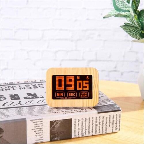CR-326 touch screen timer with magnet LCD countdown reminder with backlight utility electronic fixed clock kitchen timer timing