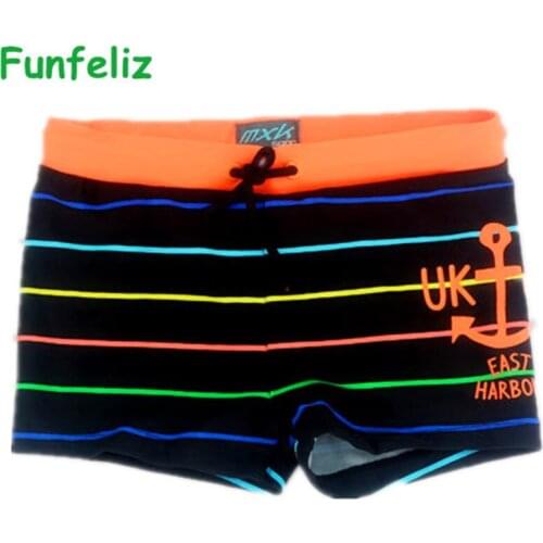 Quality Boys swimwear Brand New Childrens Swim Trunks for boy 2016 Cute Striped Kids Bathing suit Baby Boy Swimsuit 2-6T