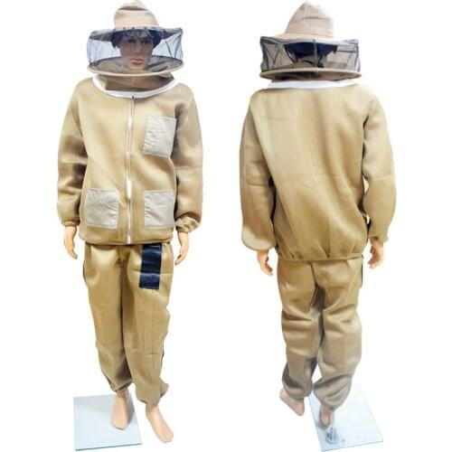 Separate Type Round Hat Ventilated Veil Beekeeper 3D Air Cotton Fabric Beekeeping Ventilated Suit and Zipped Accordion