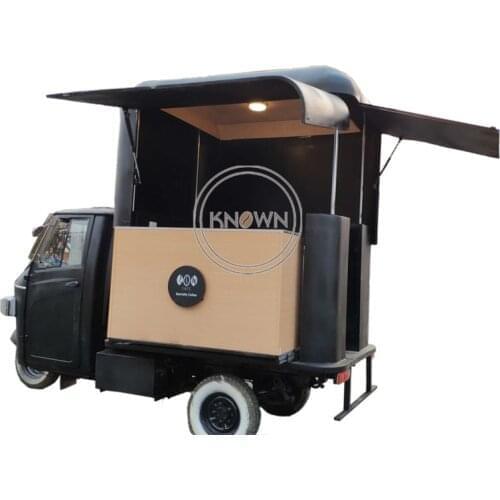 Black Color Multifunction Electric Tricycle Fast Food Vending Truck Mobile Ice Cream Hot Dog Food Cart For Sale