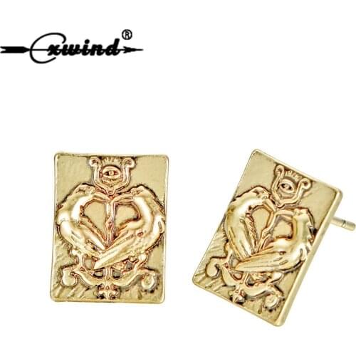 Cxwind Fashion Ear Jewelry Slavic Viking Raven Bird Stud Earrings Wholesale Animal Earrings Studs for Women Men Piercing Bijoux