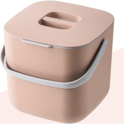 Zq Kitchen Waste Trash Can Household Draining with Lid Dry Wet Separation Kitchen Practical Sorting Trash Bin