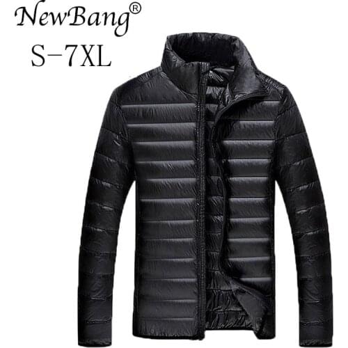 NewBang Brand 7XL Duck Down Jacket Men Winter Jacket Men Warm Windbreaker Feather Parkas Ultra Light Down Jacket Men Outwear