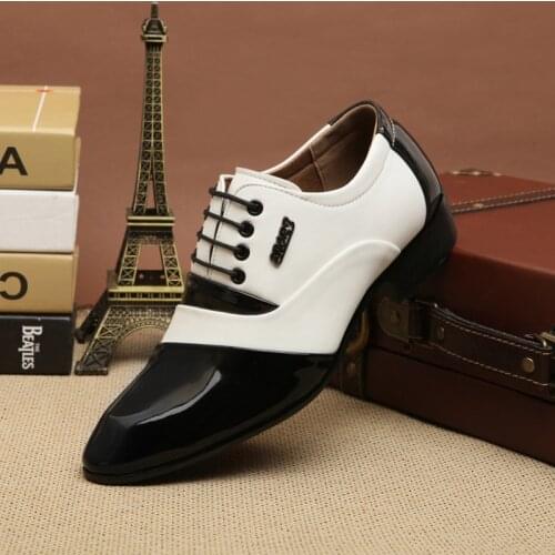 Mazefeng 2018 New Fashion Spring Autumn Men Dress Shoes Men Leather Shoes Lace-up British Style Pointed Toe Male Shoes Solid