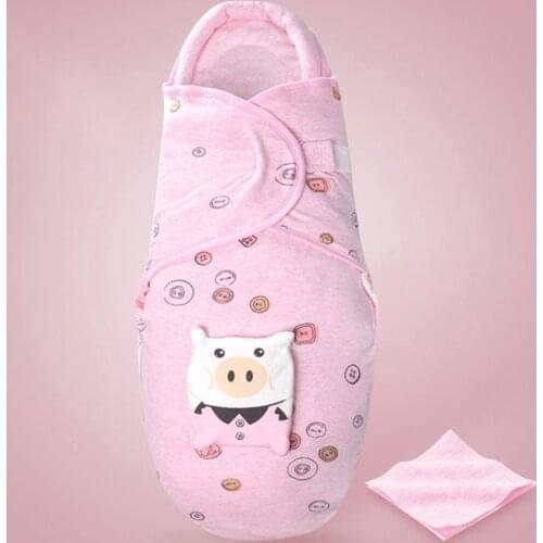 Soft Warm Cartoon Pattern Adjustable Toddler Swaddle for Baby Boys Girls