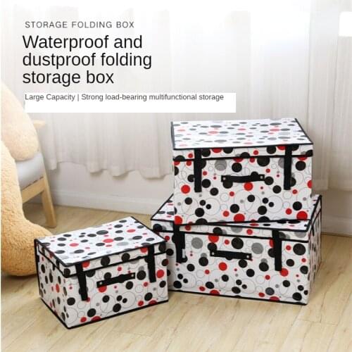 Film Coated Non-woven Storage Box, Foldable Debris Storage Box, Toy Clothing Storage Box, Waterproof and Dustproof Storage Box