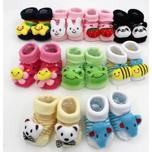 Newborn Baby Socks Cotton Baby Toddler Socks For Newborns Gift Animal Lot Anti Slip With Rubber Soles For Child Boy Girl