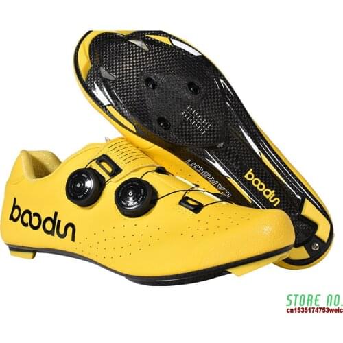 New Road Cycling Shoes Carbon Fiber Self-Locking Ultralight Breathable Wear Non-slip Professional Bicycle Racing Shoes