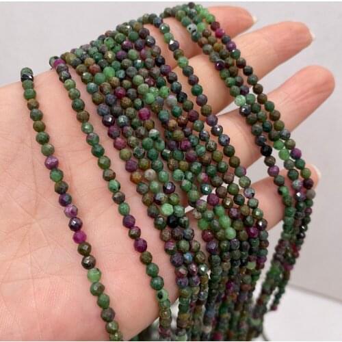 New 3mm Epidote Charm New Natural Semi-precious Stone Faceted Loose Beads for Jewelry Making DIY Necklace Bracelet 36cm 3mm Gift