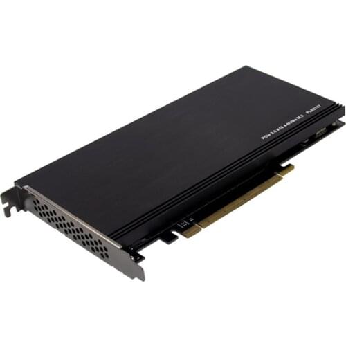 PCI-E 3.0 X16 PLX8747 to 4XM.2 NVMe SSD Riser Card Adapter for Miner BTC Mining Expansion Card