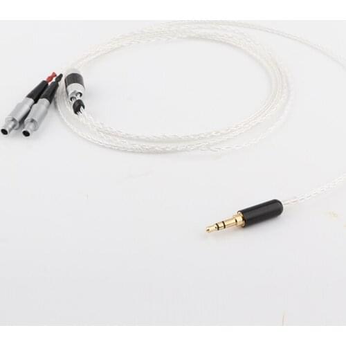 Preffaisr 2.5/3.5/4.4mm/6.35/XLR Balanced 8 Cores eHeadphone Upgrade Cable Cable ForHD800 HD800S HD820