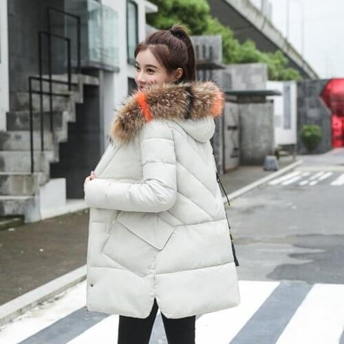 Down Coat Female Winter Down Jacket Women Thick Warm White Duck Down Parkas Korean Fashion Fur Hooded Clothes AA5216