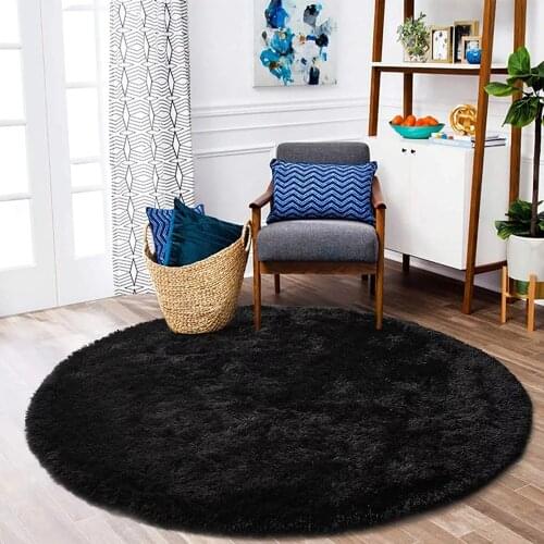 Fluffy Round Carpet Modern Shaggy Circle Rug for Kids Bedroom Extra Comfy Cute Nursery Rug for Girls Room Home Decor Area Rug