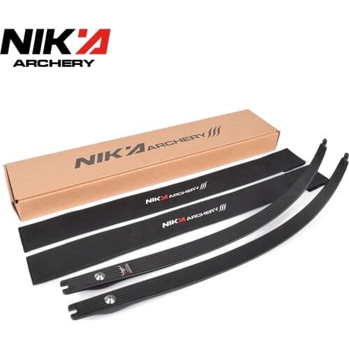 Recurve Bow N3 Limbs with Bull Logo NIKA ARCHERY Progress Series 26LBS - 46LBS 55% Carbon Fibre Content Standard ILF Compatible