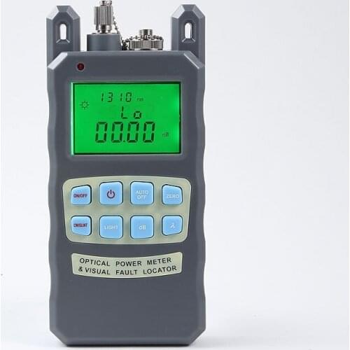 Handheld AUA-80A Fiber Power Tester -70~+10dbm Fiber optical power meter and10MW Optical Laser Light Source Free shipping