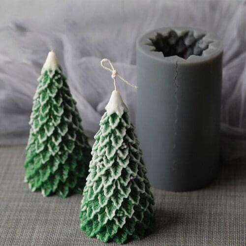 3D Christmas Tree Silicone Candle Soap Fondant Mold Cake Chocolate Decorating Baking Mould Tool Craft