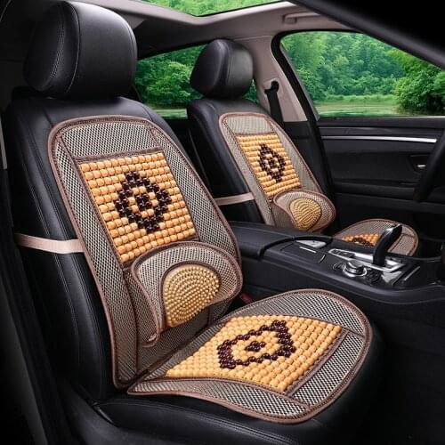 Car Seat Universal Wooden Bead Bamboo Summer Seat Cushion Breathable and Cool Cushion Conjoined Wooden Bead Summer Cushion