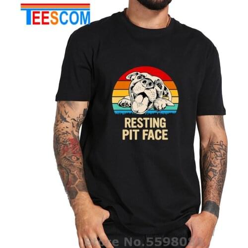 Tatooine Vintage Resting Pit Face T-shirt Retro Pit Bull Dog T shirt Pitbull Dog Owner birthday gift tee shirt dog lovers tshirt