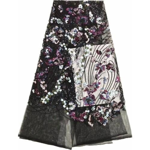 High class french lace fabric SYJ-8887 African tulle embroidery lace fabric